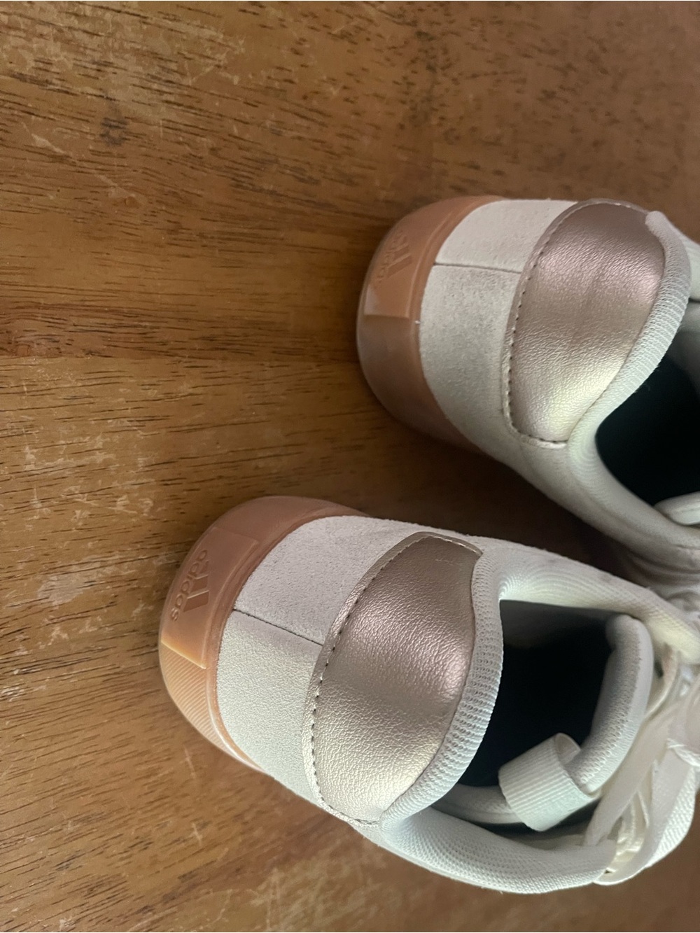adidas Women's Casual Sneakers in Off-White with Gum Sole - Picture 7 of 13